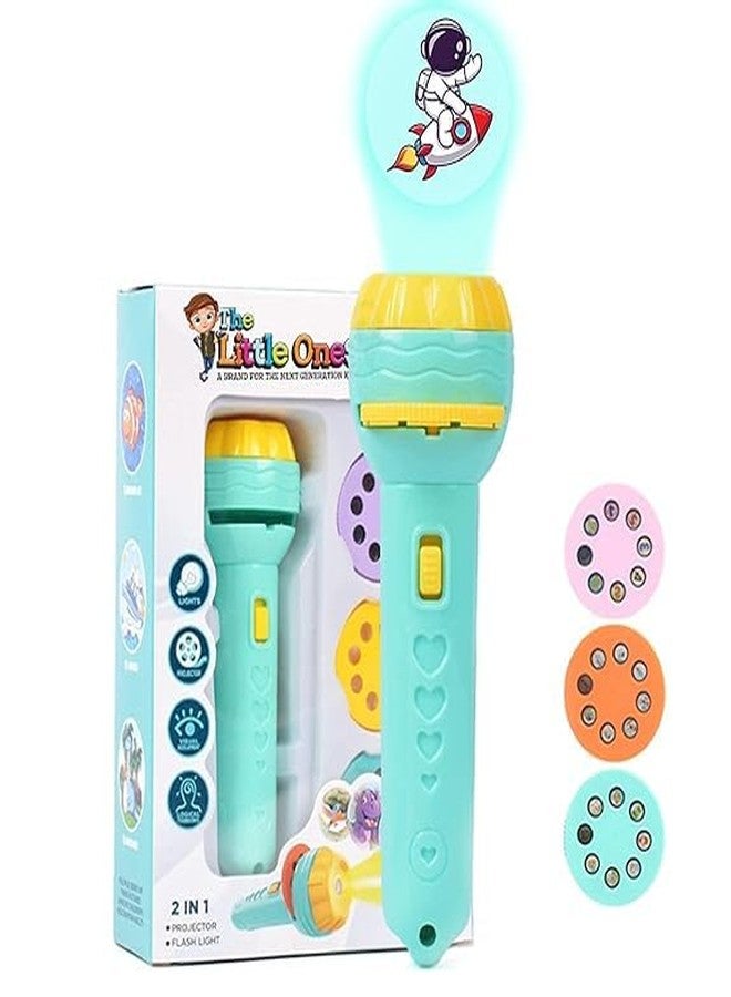DIHAWK 3 Slides 24 Pictures Clear Projection Slide Flashlight Projector Torch for Kids - Mini Flashlight Projector Toys Multicolor Lights for 1-3 Years Olds Kids (Kids-Torch-Multicolor, 6, Count) - Image 1
